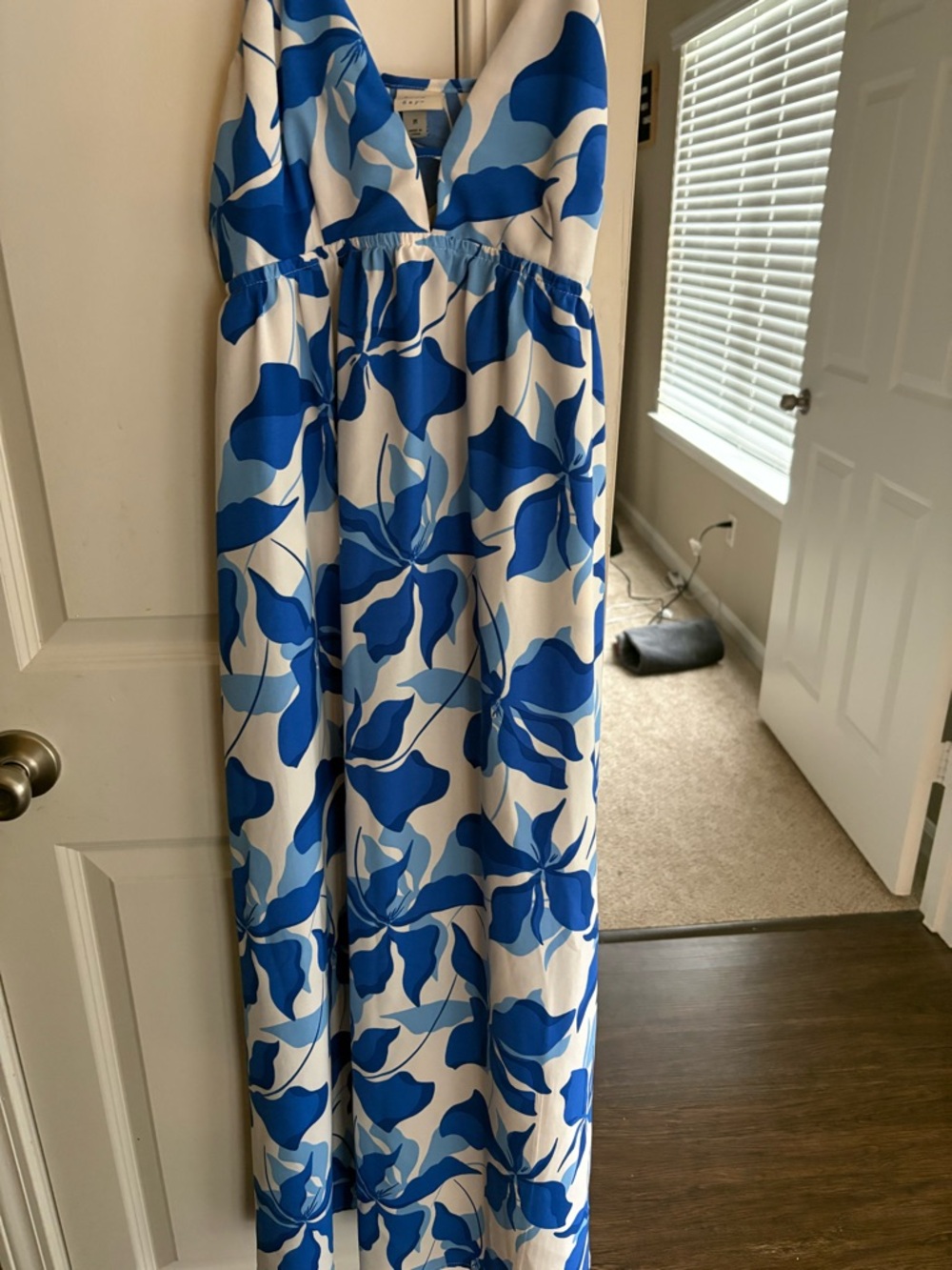 a new day Blue and White Floral Sundress